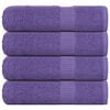 vidaXL Toalhas de banho FROGN 4 pcs 100x150 cm 360 g/m&sup2; roxo