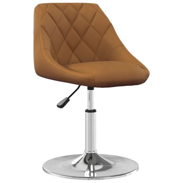 vidaXL Cadeiras de jantar girat&oacute;rias 4 pcs veludo castanho