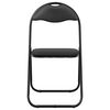 vidaXL Cadeira Dobr&aacute;vel 2 pcs Preto 48 x 43,5 x 81 cm Couro Sint&eacute;tico