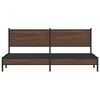 vidaXL Estrutura cama sem colch&atilde;o 193x203 cm metal carvalho castanho