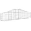 vidaXL Cestos gabião arqueados 14pcs 200x30x40/60 cm ferro galvanizado