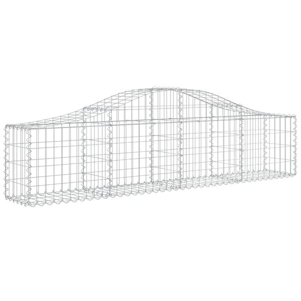 vidaXL Cestos gabião arqueados 14pcs 200x30x40/60 cm ferro galvanizado