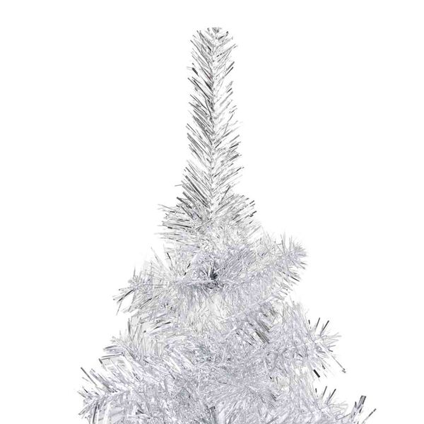vidaXL &Aacute;rvore Natal artificial pr&eacute;-iluminada c/bola 210cm PET prateado
