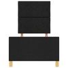 vidaXL Estrutura da Cama com cabeceira Preto 80 x 200 cm tecido