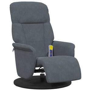 vidaXL Cadeira de Massagem Recliner Cinza Escuro 91 x 71 x 105 cm