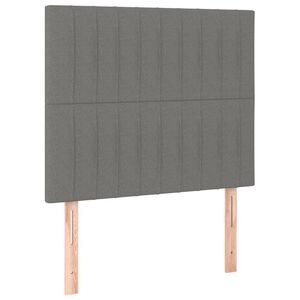 vidaXL Cabeceira Cinza Escuro 80x5x118/128 cm Tecido