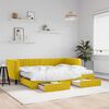 vidaXL Sof&aacute;-cama com gavet&atilde;o e gavetas 80x200 cm veludo amarelo