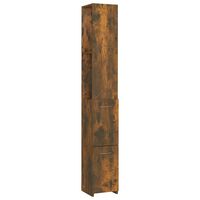 vidaXL Armário WC 25x26,5x170 cm derivados de madeira carvalho fumado