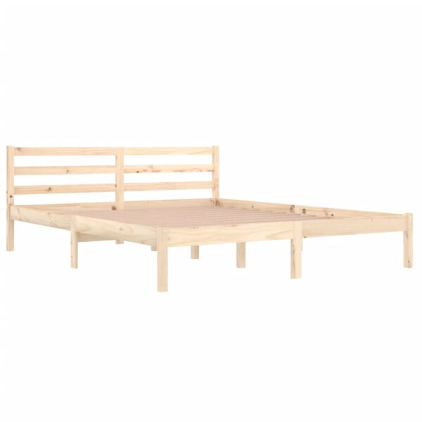 vidaXL Estrutura de cama 160x200 cm pinho maci&ccedil;o