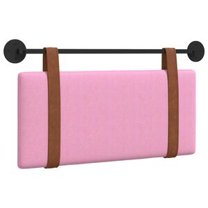 vidaXL Cabeceira Suspensa Liso Rosa 90 x 55 x 5 cm PU Antigo
