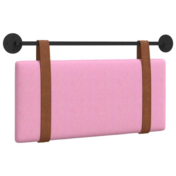 vidaXL Cabeceira Suspensa Liso Rosa 90 x 55 x 5 cm PU Antigo