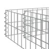 vidaXL Canteiro elevado/cesto gabião 600x100x20 cm aço galvanizado