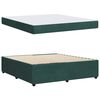 vidaXL Estrutura da Cama com colch&atilde;o Verde Escuro 180 x 200 cm tecido