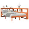 vidaXL Cama c/ estante sem colch&atilde;o 120x190cm pinho maci&ccedil;o castanho-mel