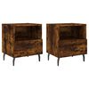 vidaXL Mesa de cabeceira 2 pcs derivados de madeira carvalho fumado
