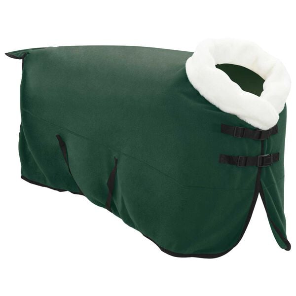 vidaXL Cobertor de Cavalo Verde escuro total 145 cm Fleece polar