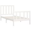 vidaXL Estrutura de cama 100x200 cm madeira maci&ccedil;a branco