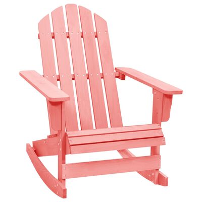 vidaXL Cadeira Adirondack de baloiçar para jardim abeto maciço rosa