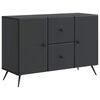 vidaXL Buffet com gaveta Preto 89 x 34,5 x 60 cm Derivados de Madeira