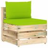 vidaXL 8 pcs conj. lounge jardim c/ almofad&otilde;es madeira impreg. verde