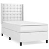 vidaXL Cama com molas/colch&atilde;o 90x190 cm couro artificial branco