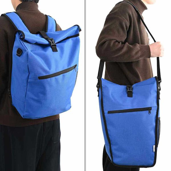 vidaXL Bolsa de Bicicleta Azul 33 x 16 x 48 cm Poliéster
