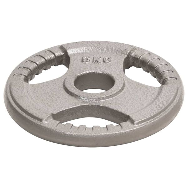 vidaXL Discos de muscula&ccedil;&atilde;o ol&iacute;mpicos 4 pcs 20 kg ferro fundido