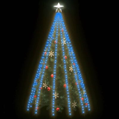 vidaXL Iluminação para árvores 500 luzes LED int./ext. 500 cm azul