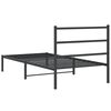 vidaXL Estrutura de cama com cabeceira 107x203 cm metal preto