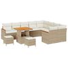 vidaXL Conjunto de Sof&aacute; de Jardim 12 unid. 9-N&uacute;mero de lugares Bege