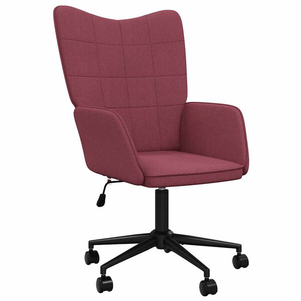 vidaXL Cadeira de descanso tecido vermelho tinto