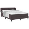 vidaXL Cama Box com colch&atilde;o Marrom Escuro 140 x 200 cm tecido