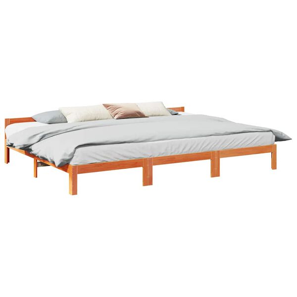 vidaXL Estrutura de cama familiar sem colch&atilde;o cera 240x200 cm