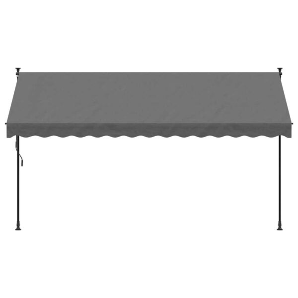 vidaXL Toldo retr&aacute;til 350x150 cm tecido e a&ccedil;o antracite