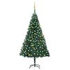 vidaXL &Aacute;rvore Natal artificial pr&eacute;-iluminada c/ bolas 240 cm verde