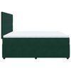 vidaXL Cama com molas/colch&atilde;o 200x200 cm veludo verde-escuro
