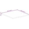 vidaXL Tampo de mesa quadrado 50x50x2,5 cm madeira recuperada maci&ccedil;a