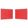 vidaXL Lateral de Tenda para Festa 2 pcs Vermelho 300 x 195 cm