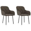 vidaXL Cadeiras de jantar 2 pcs veludo cinzento-escuro