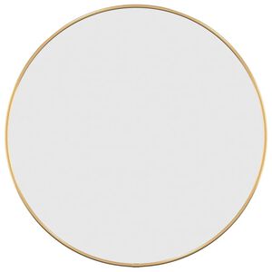 vidaXL Espelho de parede redondo &Oslash; 50 cm dourado