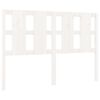 vidaXL Cabeceira de cama 140,5x4x100 cm madeira de pinho maci&ccedil;a branco