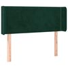 vidaXL Cabeceira de cama c/ abas veludo 83x16x78/88 cm verde-escuro