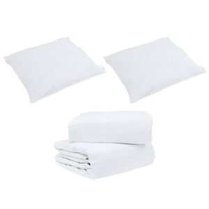 vidaXL Conjunto de Edredom com travesseiro 3 pcs Branco Pena de ganso