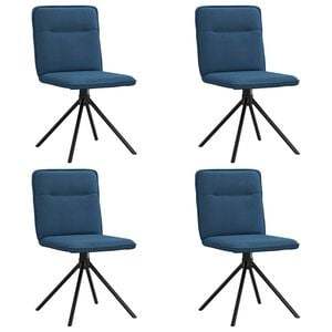 vidaXL Cadeiras de jantar 4 pcs tecido azul