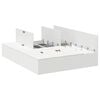 vidaXL Estrado de cama com arruma&ccedil;&atilde;o com porta Branco 135 x 190 cm
