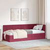 vidaXL Estrutura de Cama de Canto Vinho Vermelho 80 cm x 200 cm Veludo