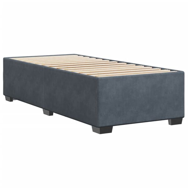 vidaXL Estrutura de cama sem colchão 80x200 cm veludo cinzento-escuro