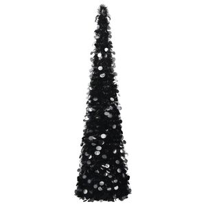 vidaXL &Aacute;rvore de Natal pop-up artificial 180 cm PET preto