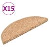 vidaXL Tapetes de escada 15 pe&ccedil;as 56x17x3 cm dourados semicirculares