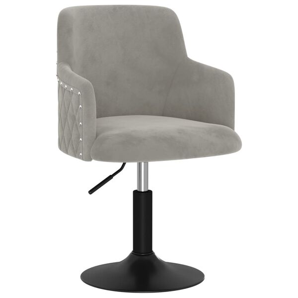 vidaXL Cadeiras de jantar girat&oacute;rias 2 pcs veludo cinzento-claro